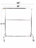 2-Tier Extendable Rolling Rack with Silver Knobs